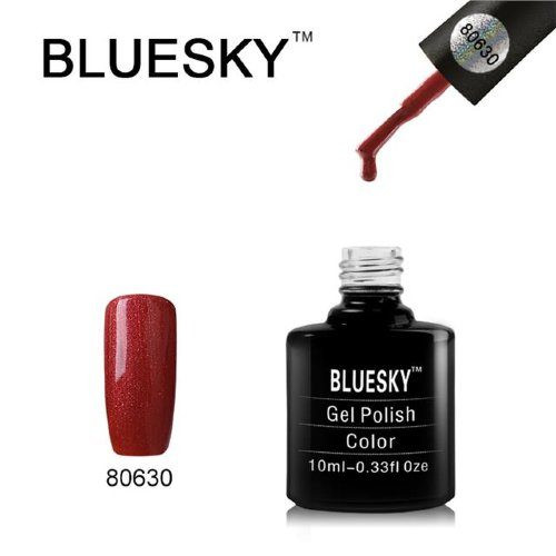 Гель-лак Bluesky №80630, медно-красный с шиммером 10мл